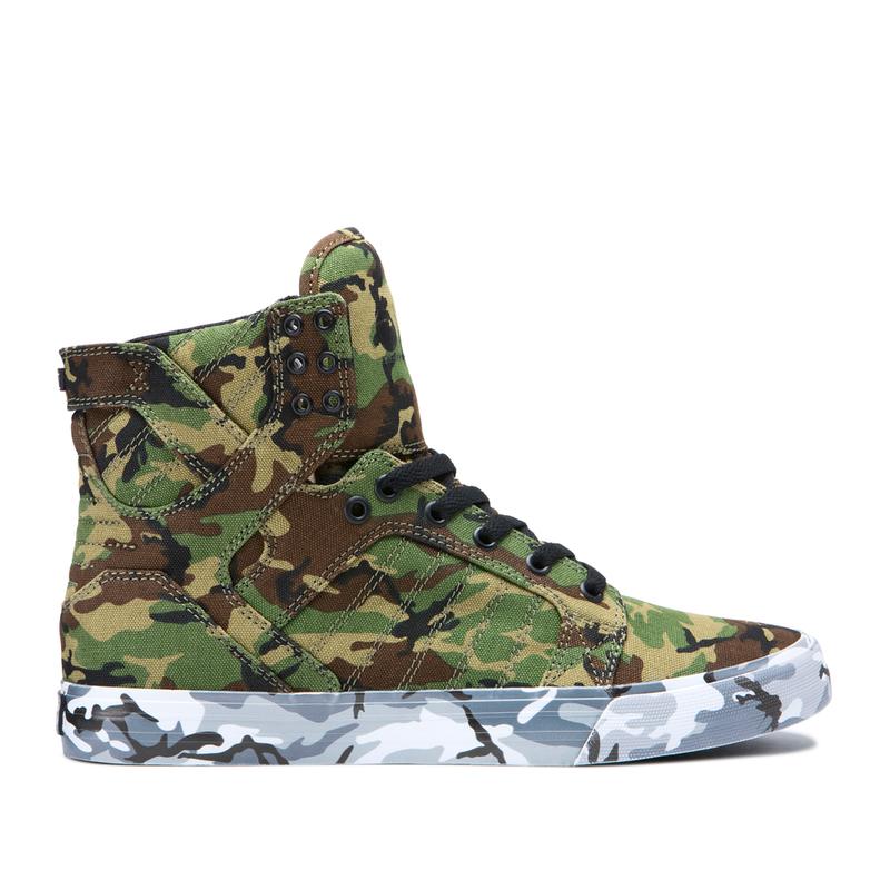 Buty Supra SKYTOP - Sneakersy Wysokie Damskie - Camo (XFRE-37018)